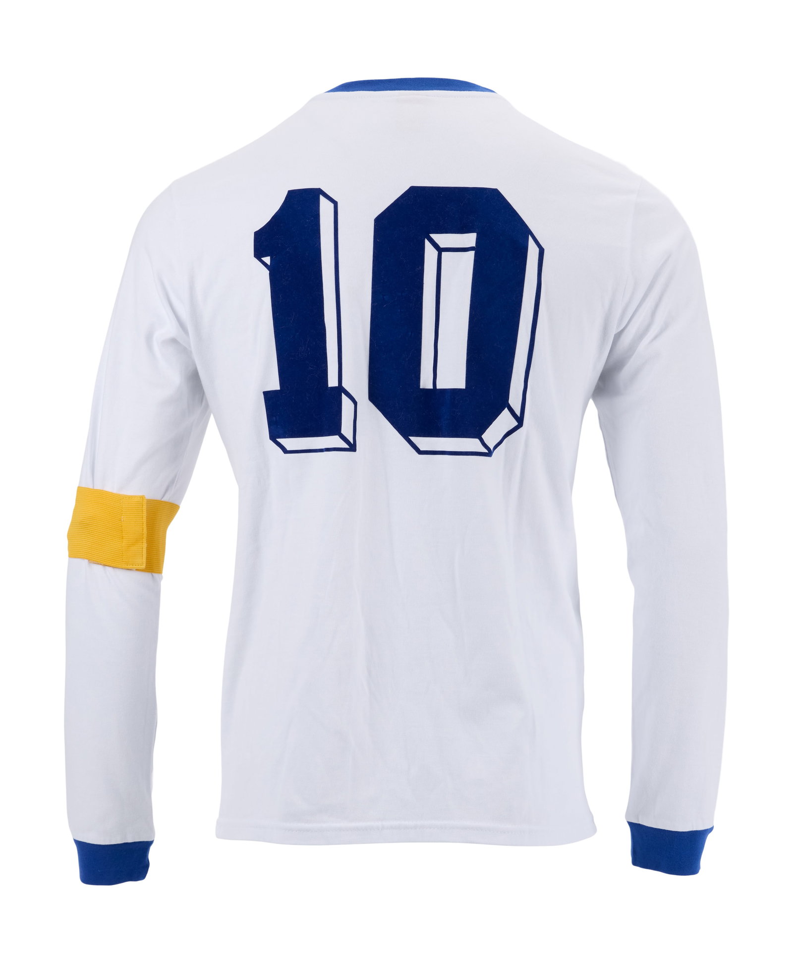 Diego Maradona | Match-Issued 1986 Argentina Jersey and Captain's Armband (MEARS): A Le Coq Sportif brand Diego Maradona #10 Argentina jersey, match-issued during the 1986 season. Together with a Captain's armband (Maradona captained the team during their 1986 World Cup victory).
