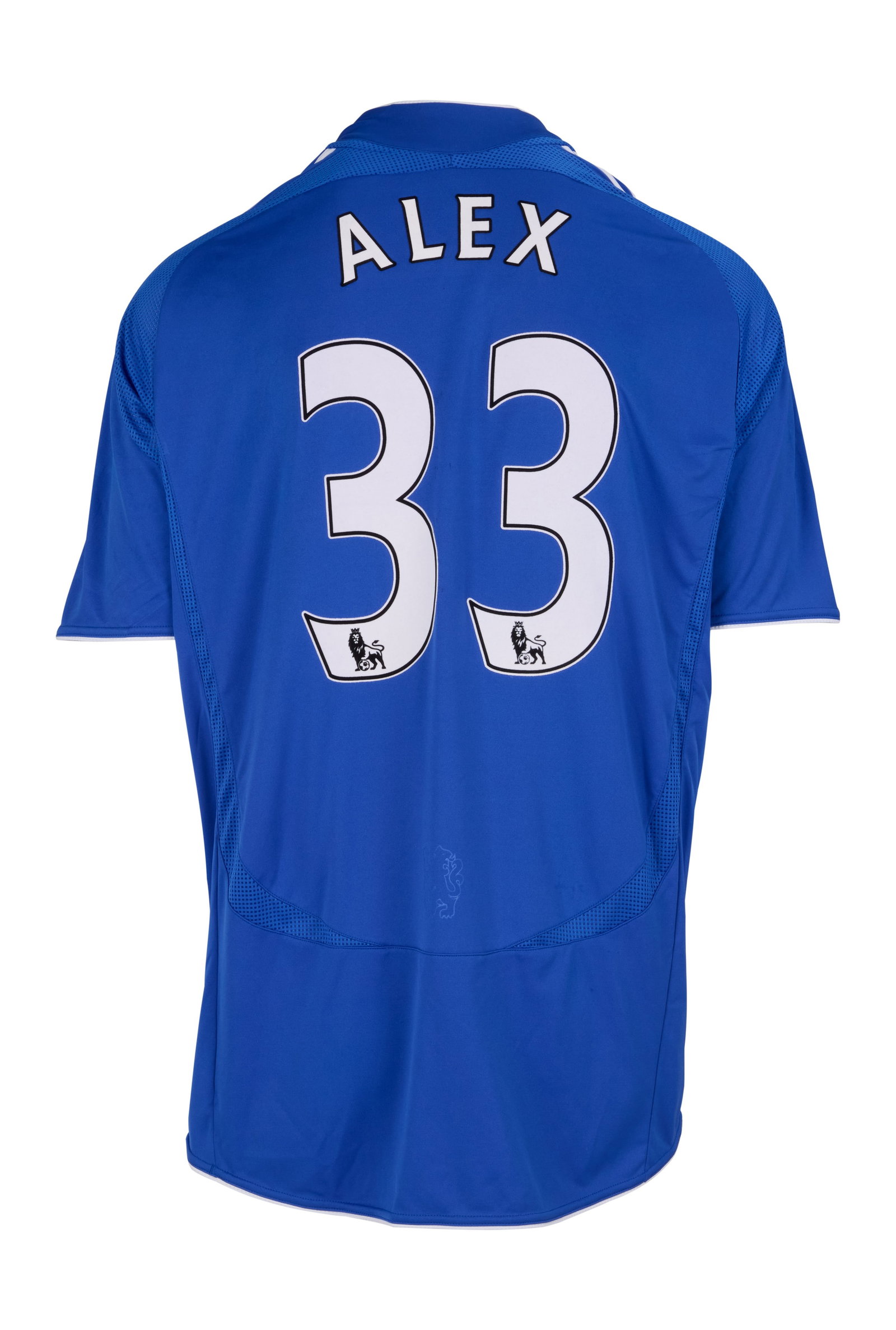 Alex Da Costa | Match-Worn 2006 Chelsea Jersey (MEARS): An Adidas brand Chelsea jersey match-worn by Alex Rodrigo Dias da Costa, commonly known as Alex, during the 2006-2007 season. While Alex was a member of Chelsea, the club won the FA Cup in 2009, as we
