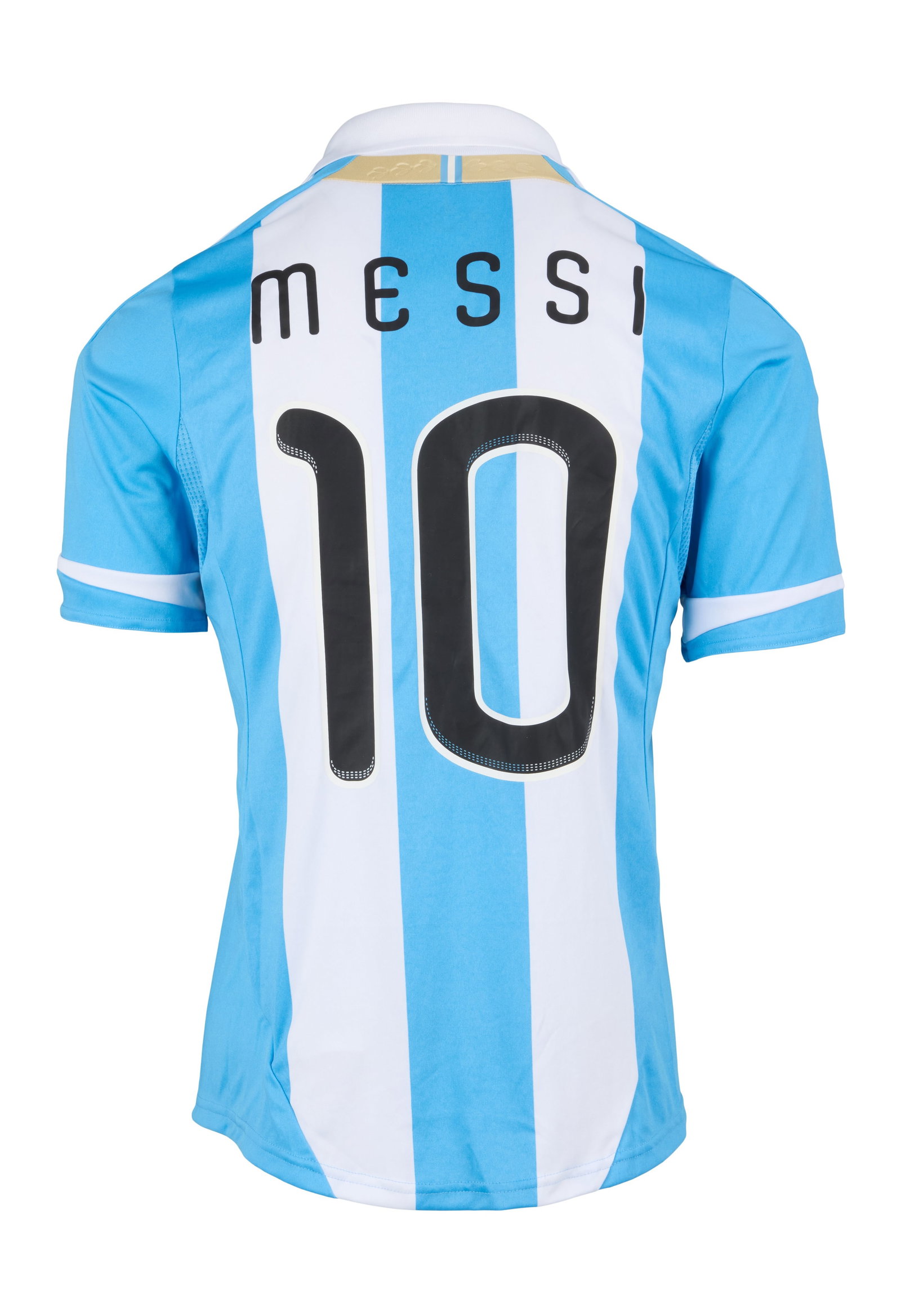 Lionel Messi | Match-Worn 2011 Argentina Jersey (MEARS and Getty Photo): An Adidas brand #10 Argentina jersey (size S), match-worn by Lionel Messi during the 2011 season. Together with a C-Type archival fine art gallery print by Getty Images and a certificate of authentici