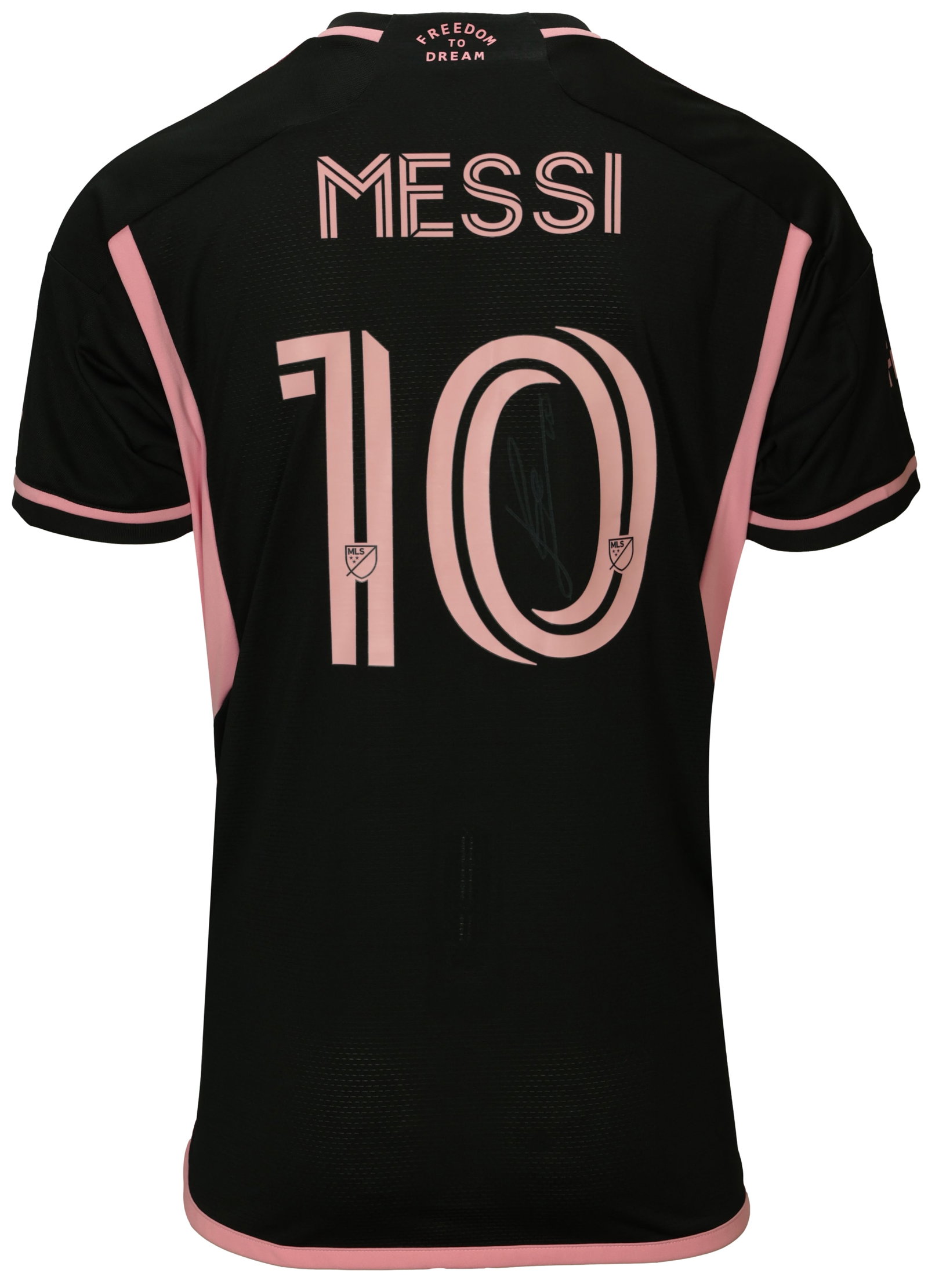 Lionel Messi | Match-Issuued 2023-2024 MLS Inter Miami Jersey (MEARS): An Adidas brand Inter Miami jersey (Size L) match-issued to Lionel Messi during the 2023-2024 MLS season.