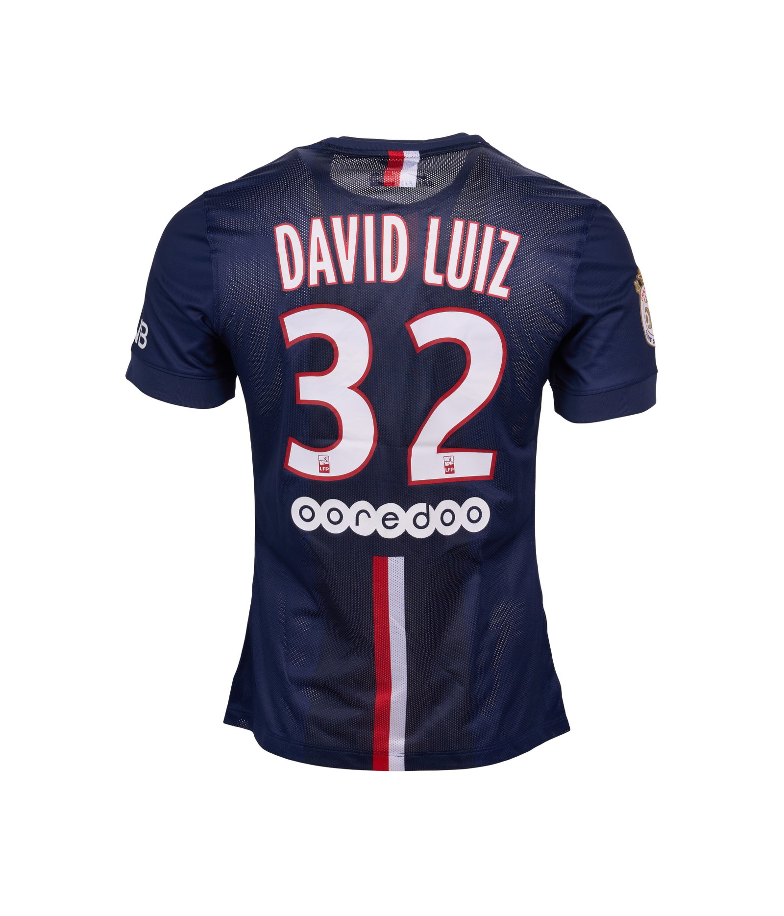 David Luiz | Match-Worn 2014 Paris Saint-Germain Jersey (MEARS and Getty Photo): A Nike brand Paris Saint-Germain jersey match-worn by David Luiz Moreira Marinho, commonly known as David Luiz, during the 2014-2015 season. Together with a C-Type archival fine art gallery print by G