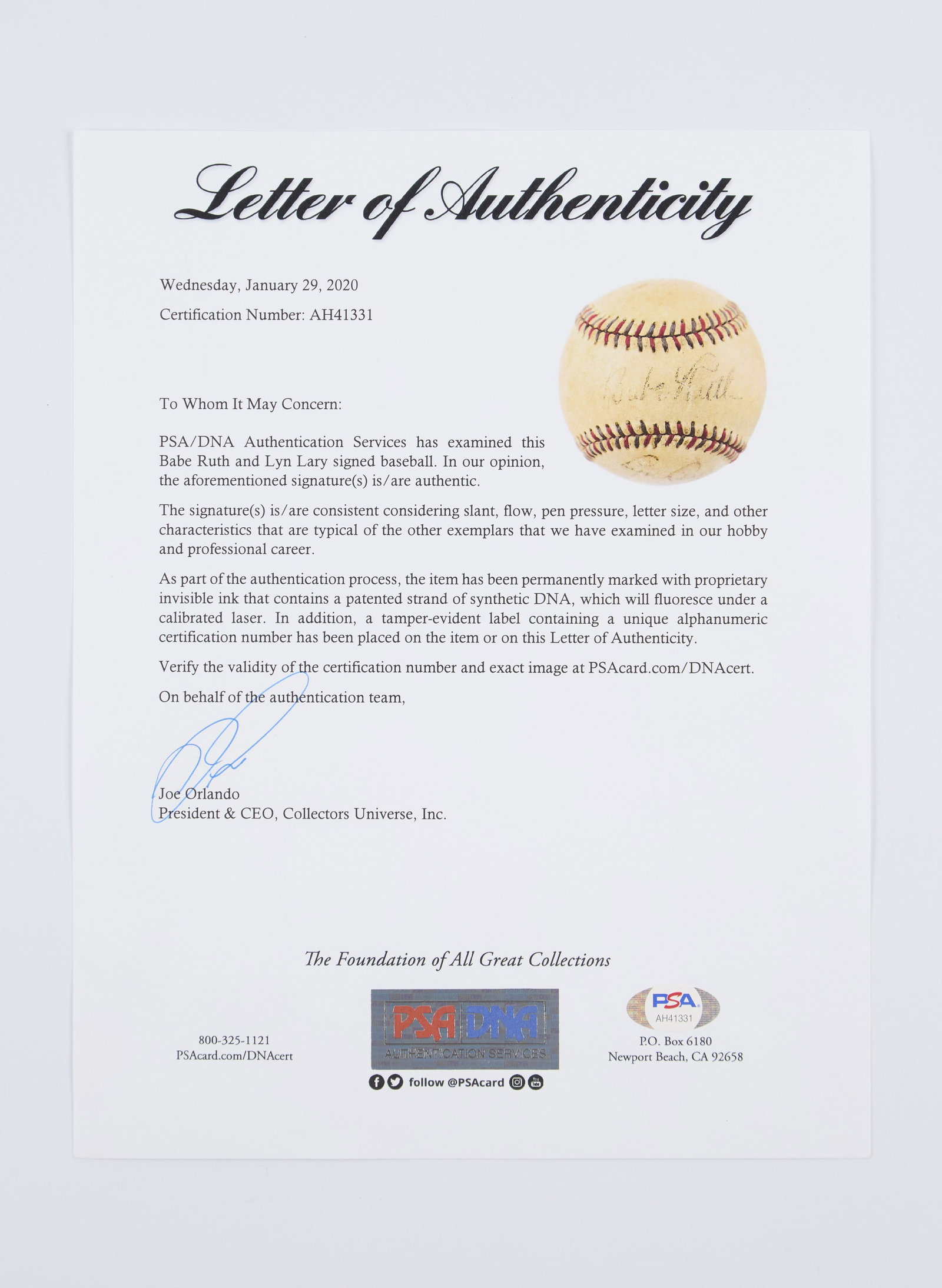 Babe Ruth | Signed Baseball (PSA) - 5