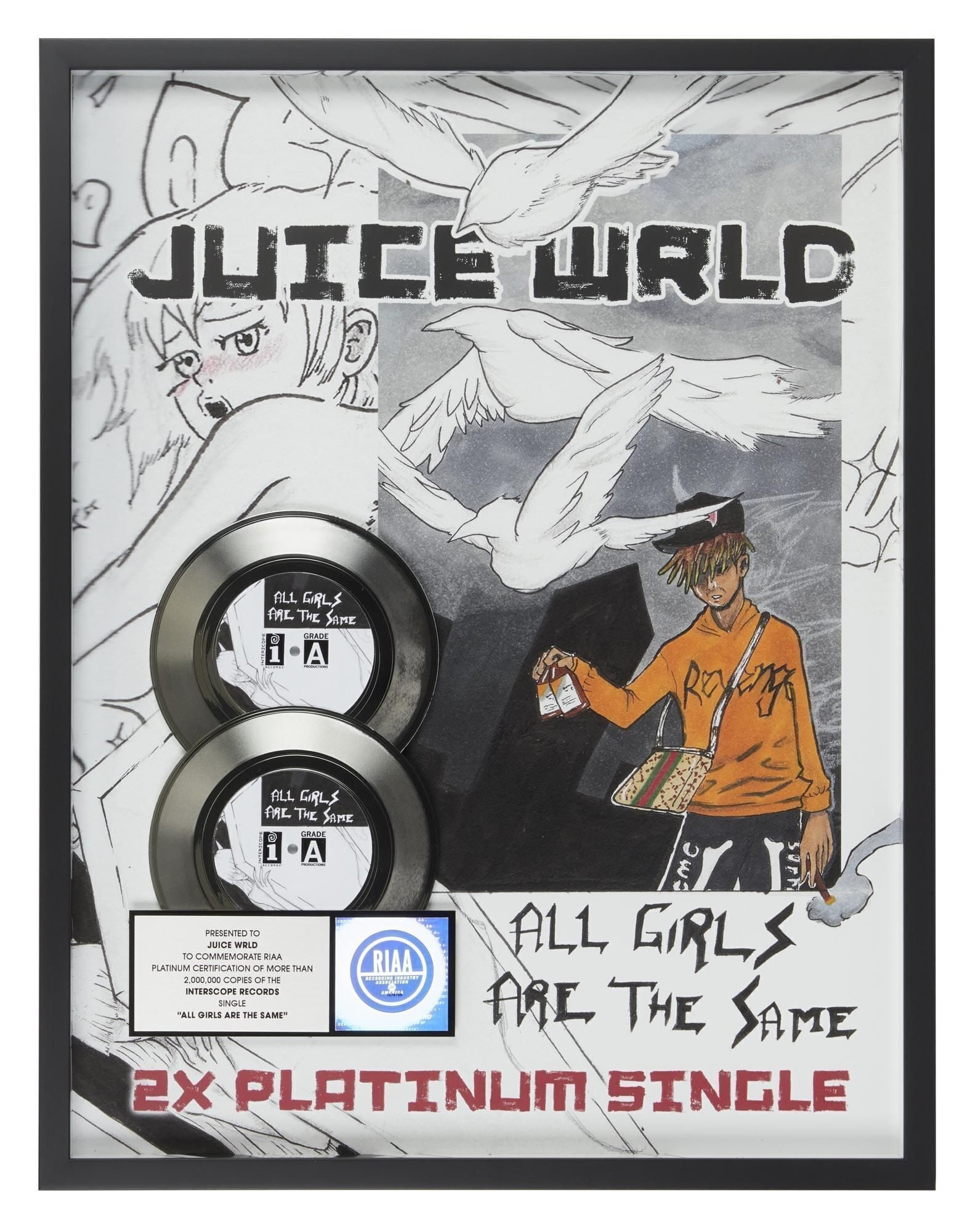 Juice WRLD | RIAA Platinum "All Girls Are The Same" Record Award