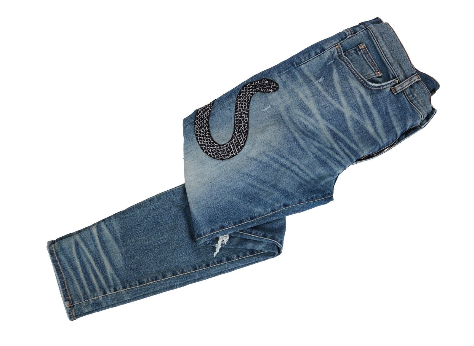 Juice WRLD | Stage-Worn Amiri Snake Blue Jeans (with Photo)