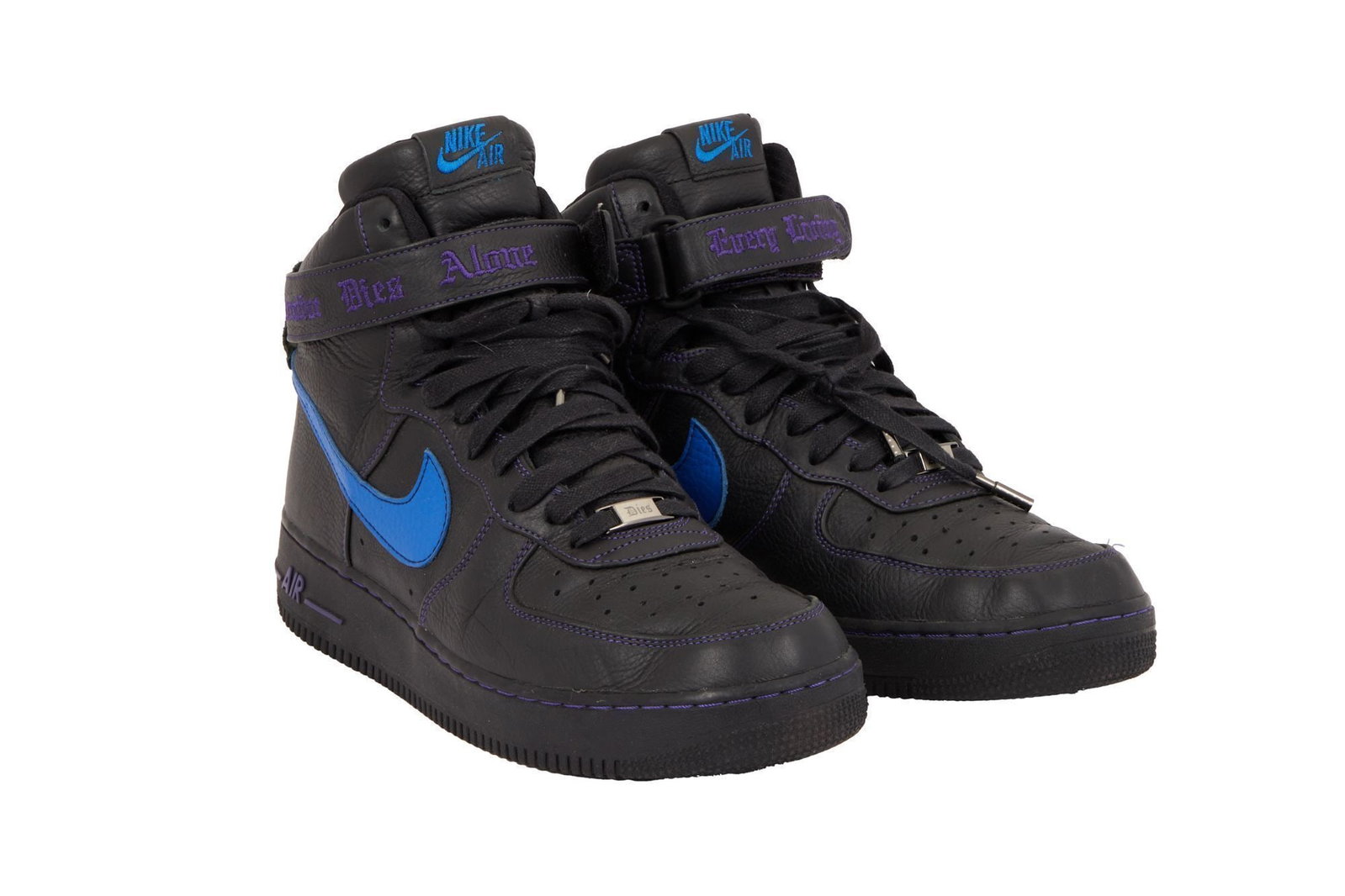 Juice WRLD | Photo-Worn Nike Vlone "Every Living Creative Dies Alone" AF1 Sneakers (with Photo)