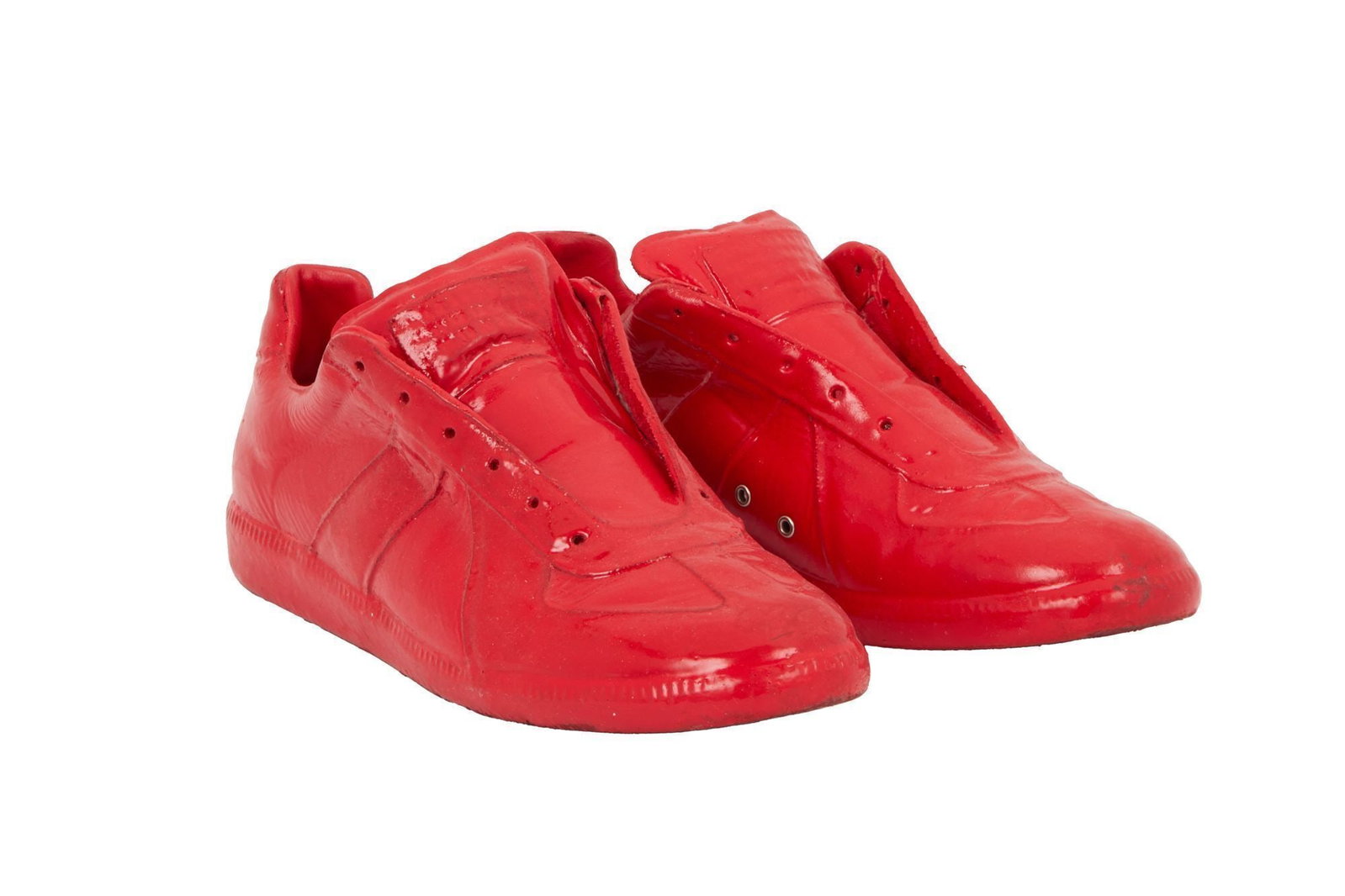 Juice WRLD | Stage-Worn "Hot Ones" Maison Margiela Red-Dipped Sneakers (with Photo)