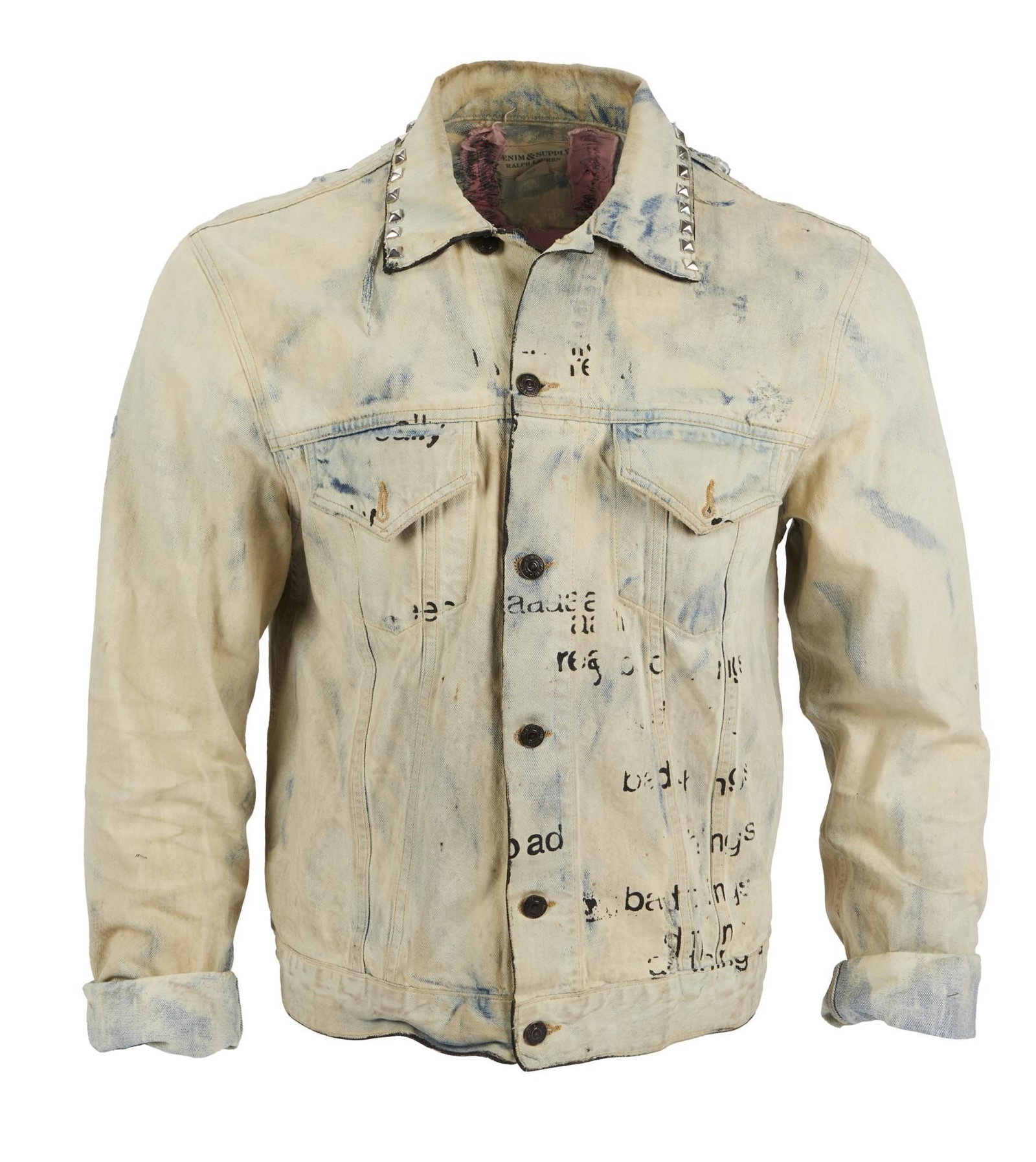 Juice WRLD | Ralph Lauren Customized "I Killed My Ex" Jean Jacket: A Summer of 2012 Ralph Lauren brand denim jacket, hand-painted on the back "I Killed My Ex," previously owned by Juice WRLD. From The Juice WRLD Tour Archive ? A portion of the proceeds from this sale