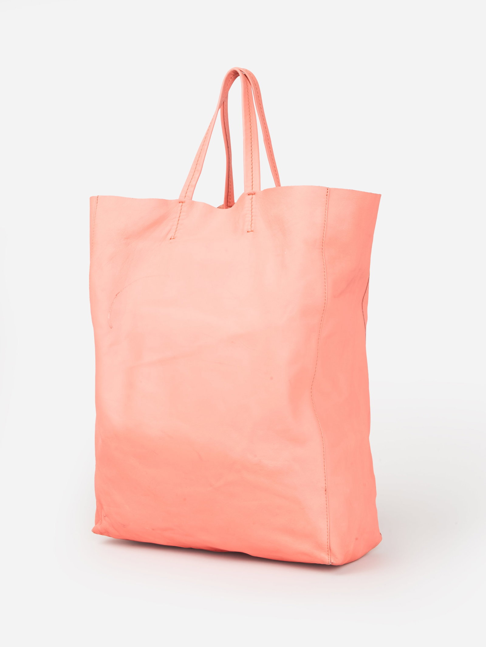 Céline | Orange Leather Vertical Cabas - 4