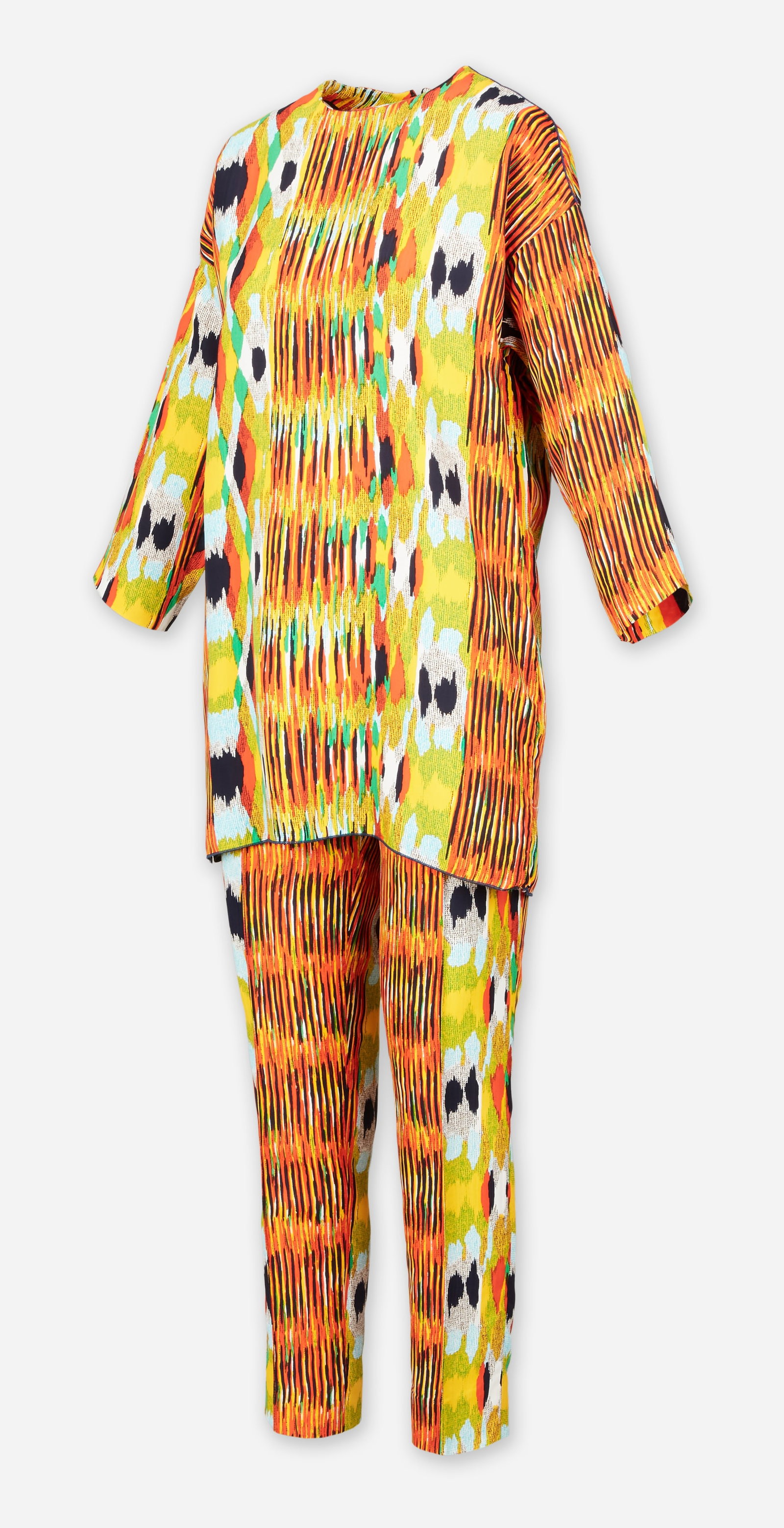 Celine | 2014 Phoebe Philo Ikat Patterned Ensemble - 2