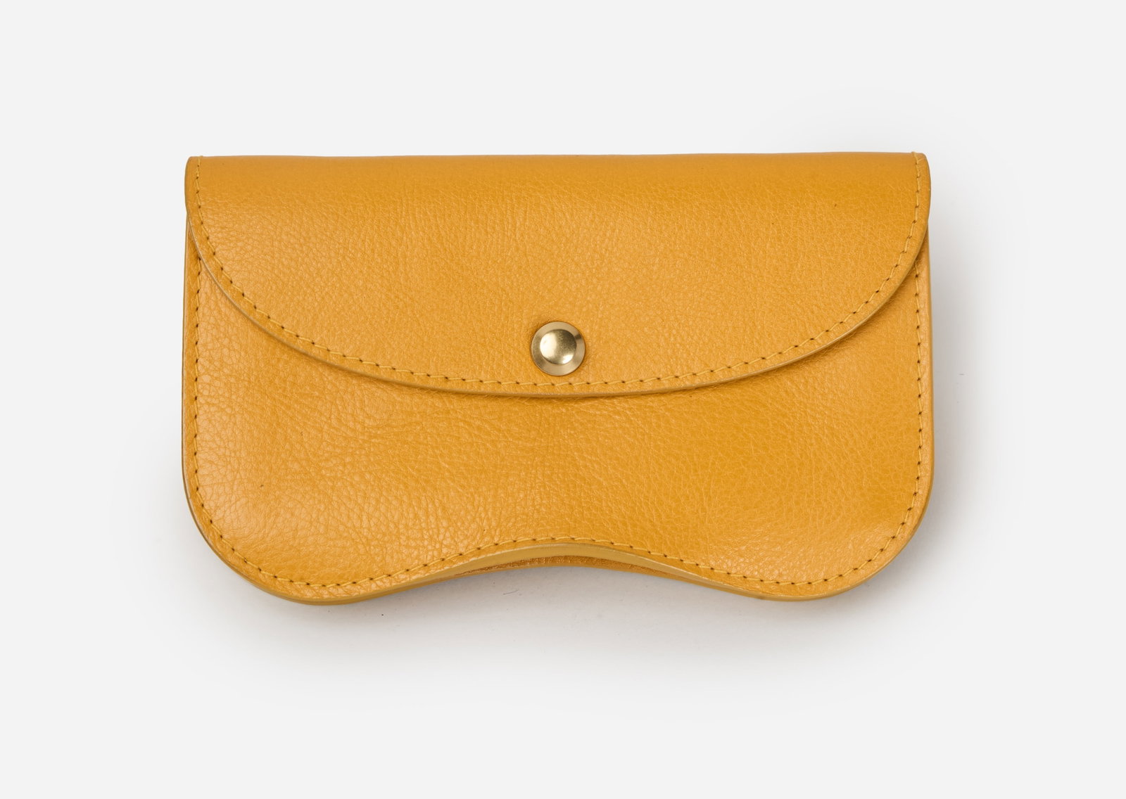 Lindquist | Faba Yellow leather belt bag: Lindquist Faba yellow leather belt bag?from the collection of Cameron Silver.The bag has a curved flap, gold-tone twist, a brass pull release closure, tonal stitching, and an adjustable waist strap. T