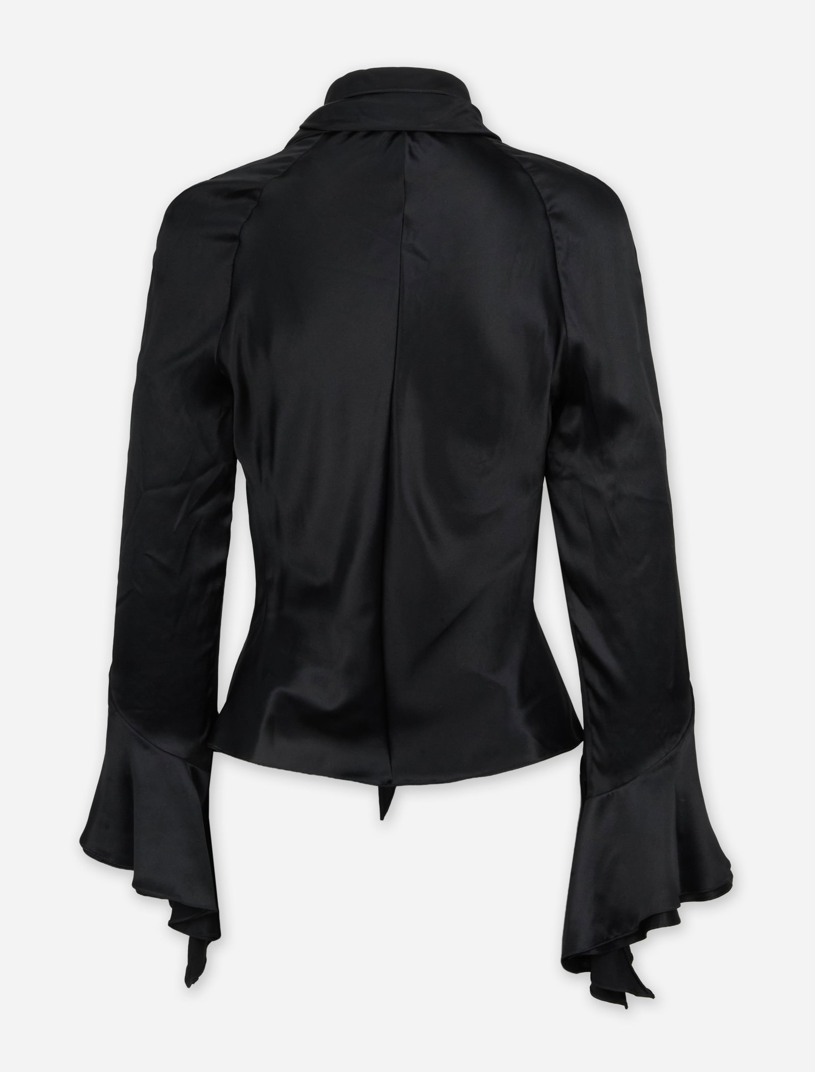 Givenchy | 1997 Pre-Fall Black Silk Lavalier Blouse - 4