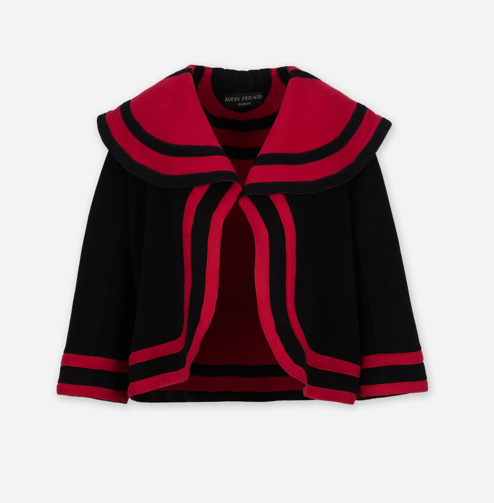 Louis Féraud | Black And Red Wool Jacket (1 of 4)