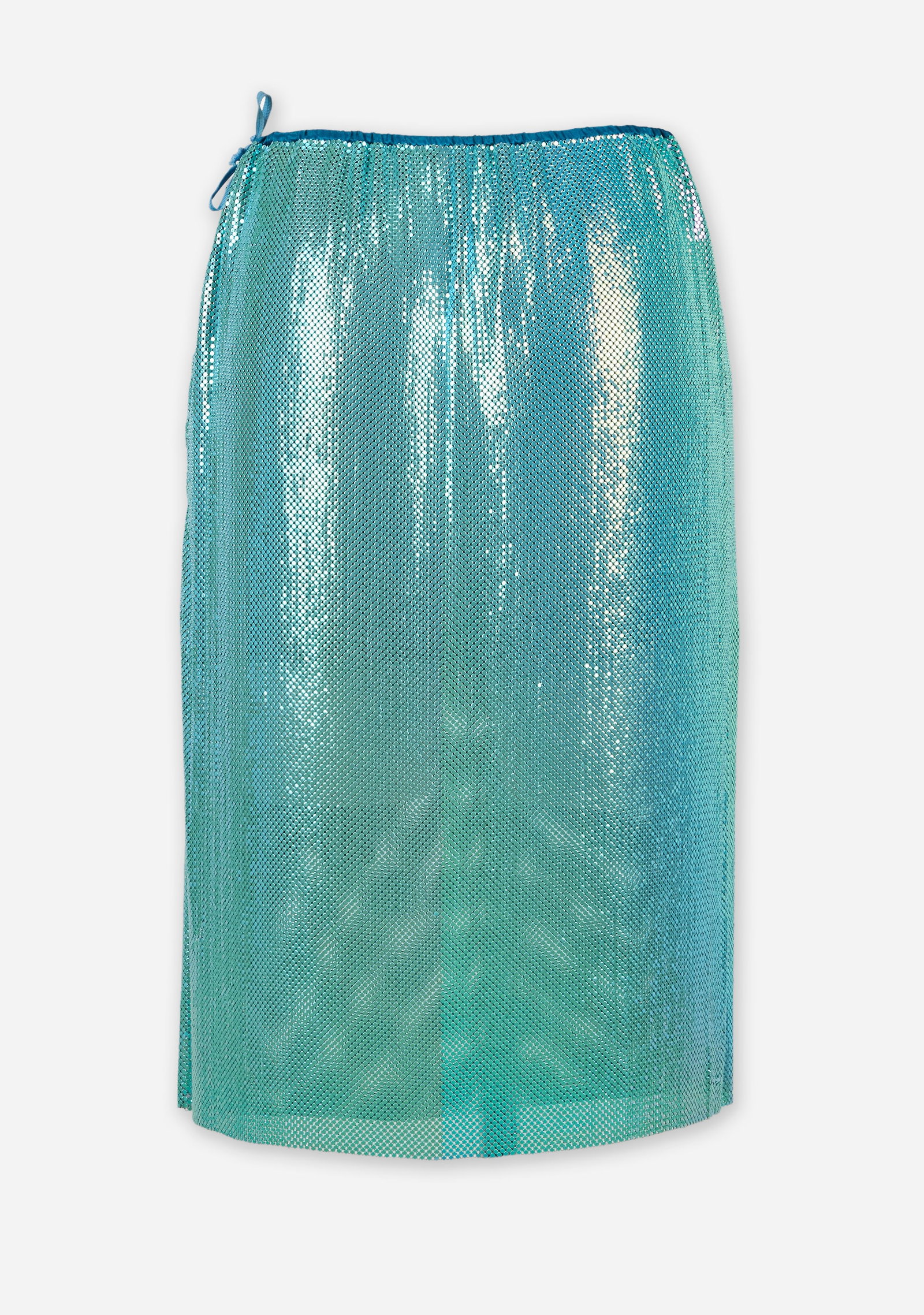 Ferrera | Aqua Chainmail Skirt - 4