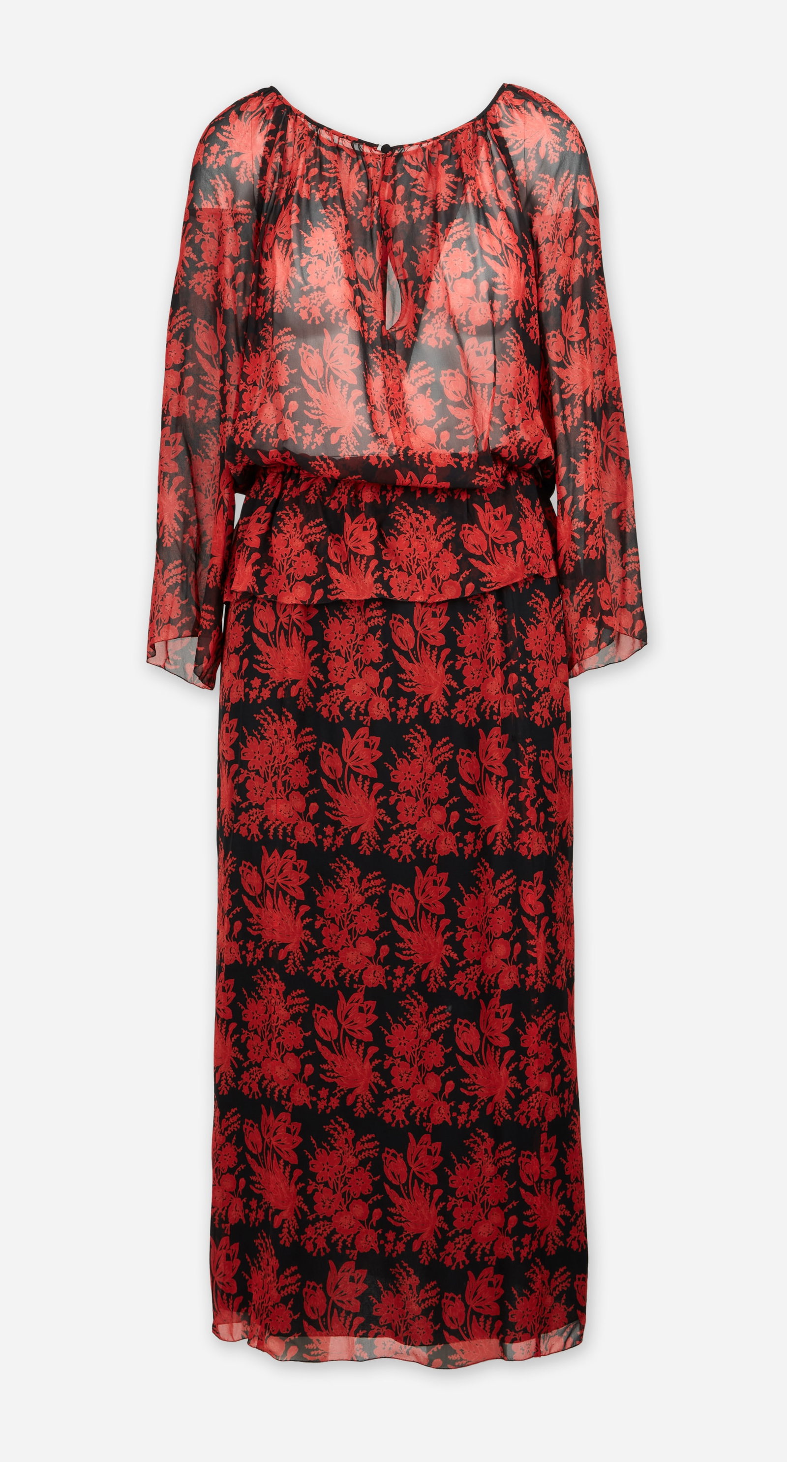Chloe | Two-Piece Silk Patterned Blouse Skirt Ensemble (1 of 4)