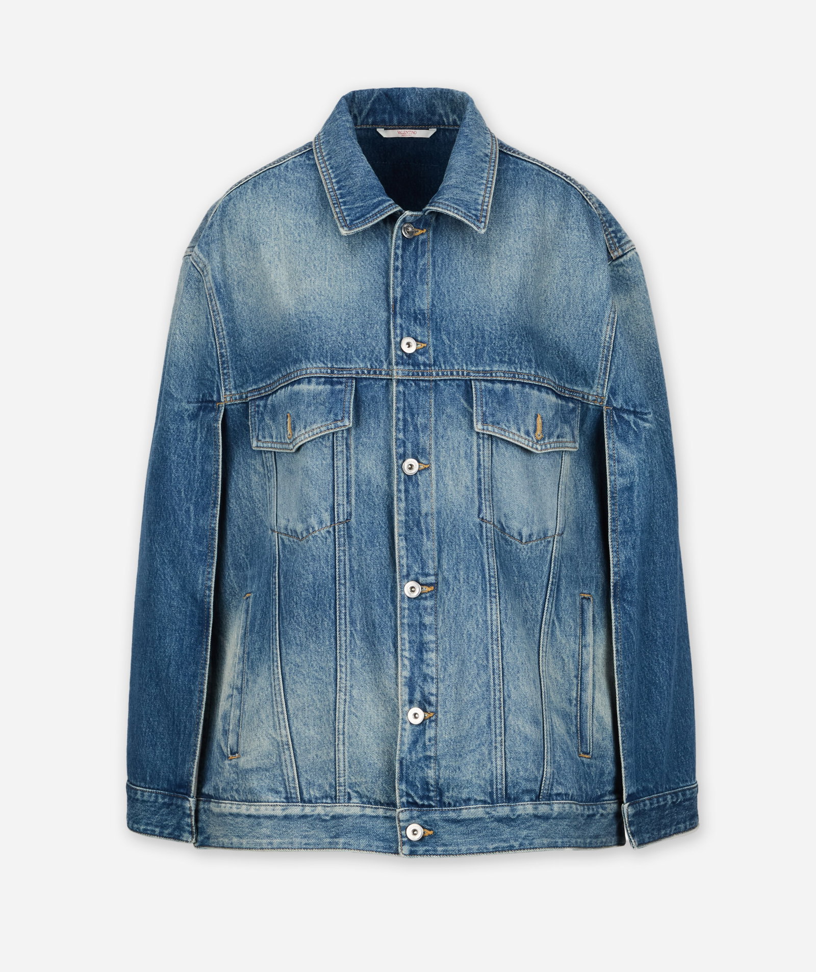 Valentino | Denim Cape (1 of 5)