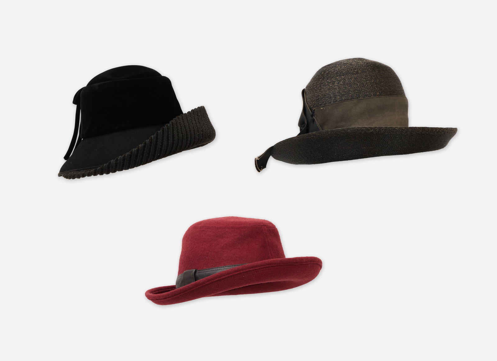Group of Designer Hats | Hermès, 1999 Gabriela Ligenza, & 1960s Schiaparelli (1 of 10)
