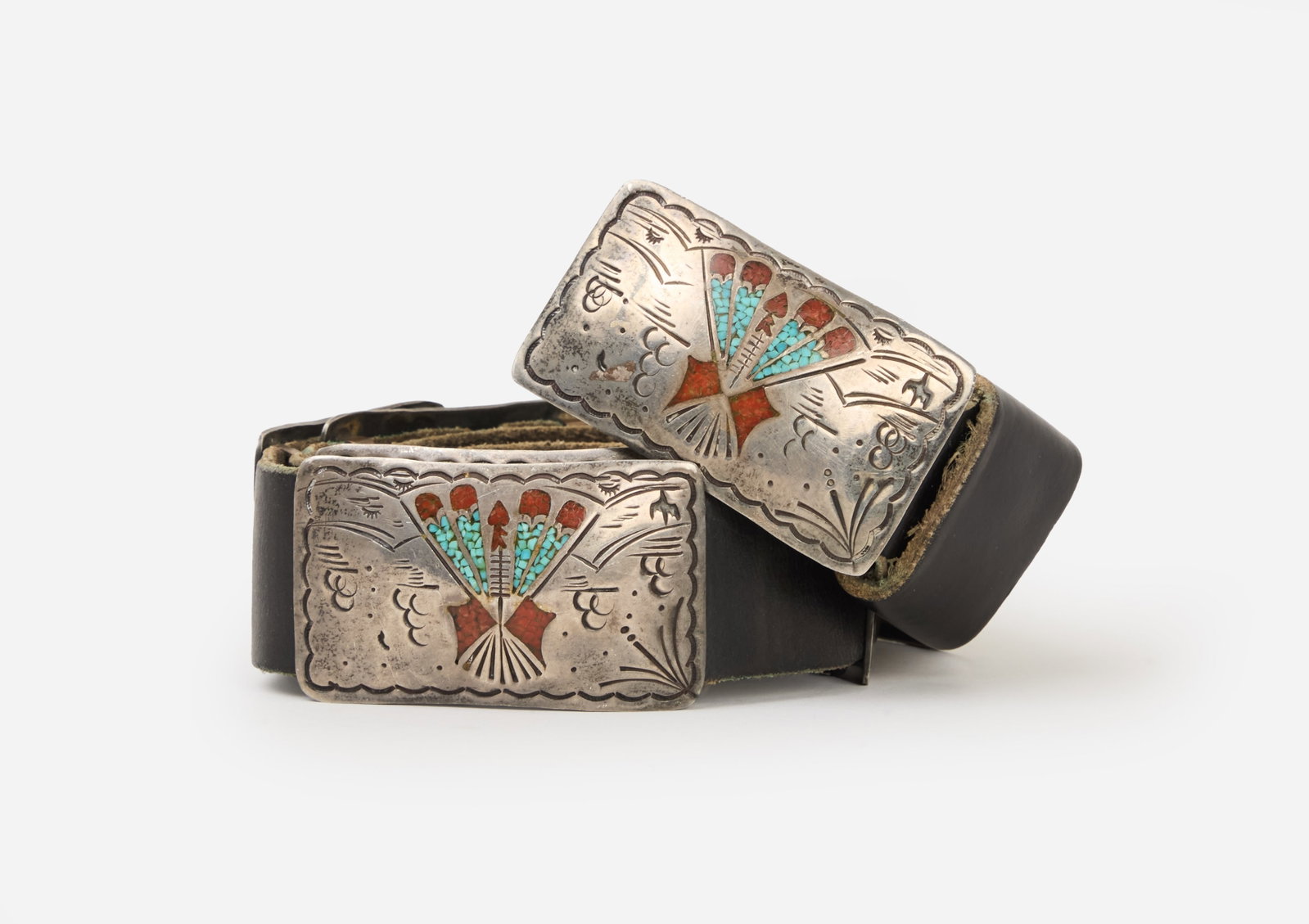 Vintage Accessory | Navajo Silver Leather Belt (1 of 3)