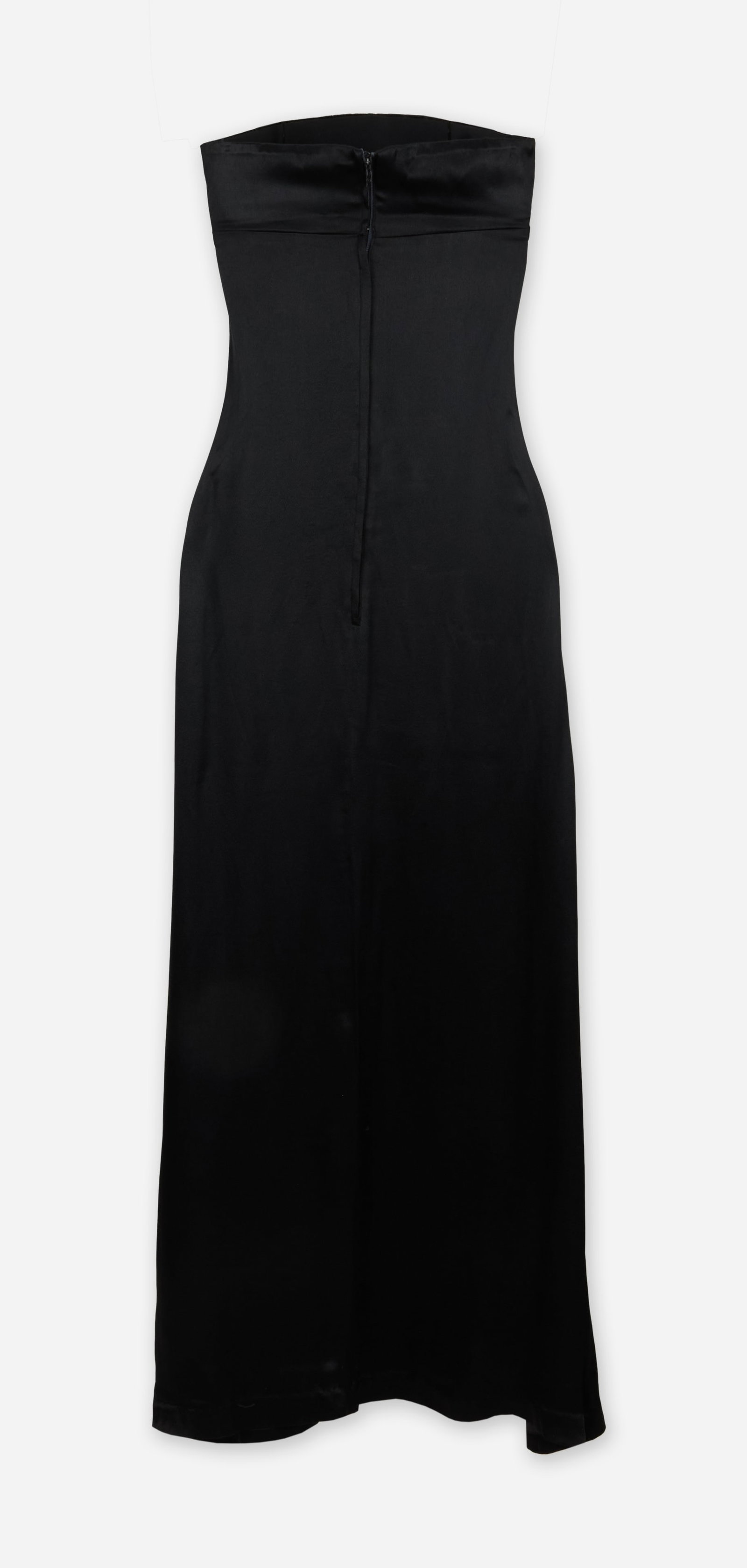 Biba | Black Strapless Column Gown - 4