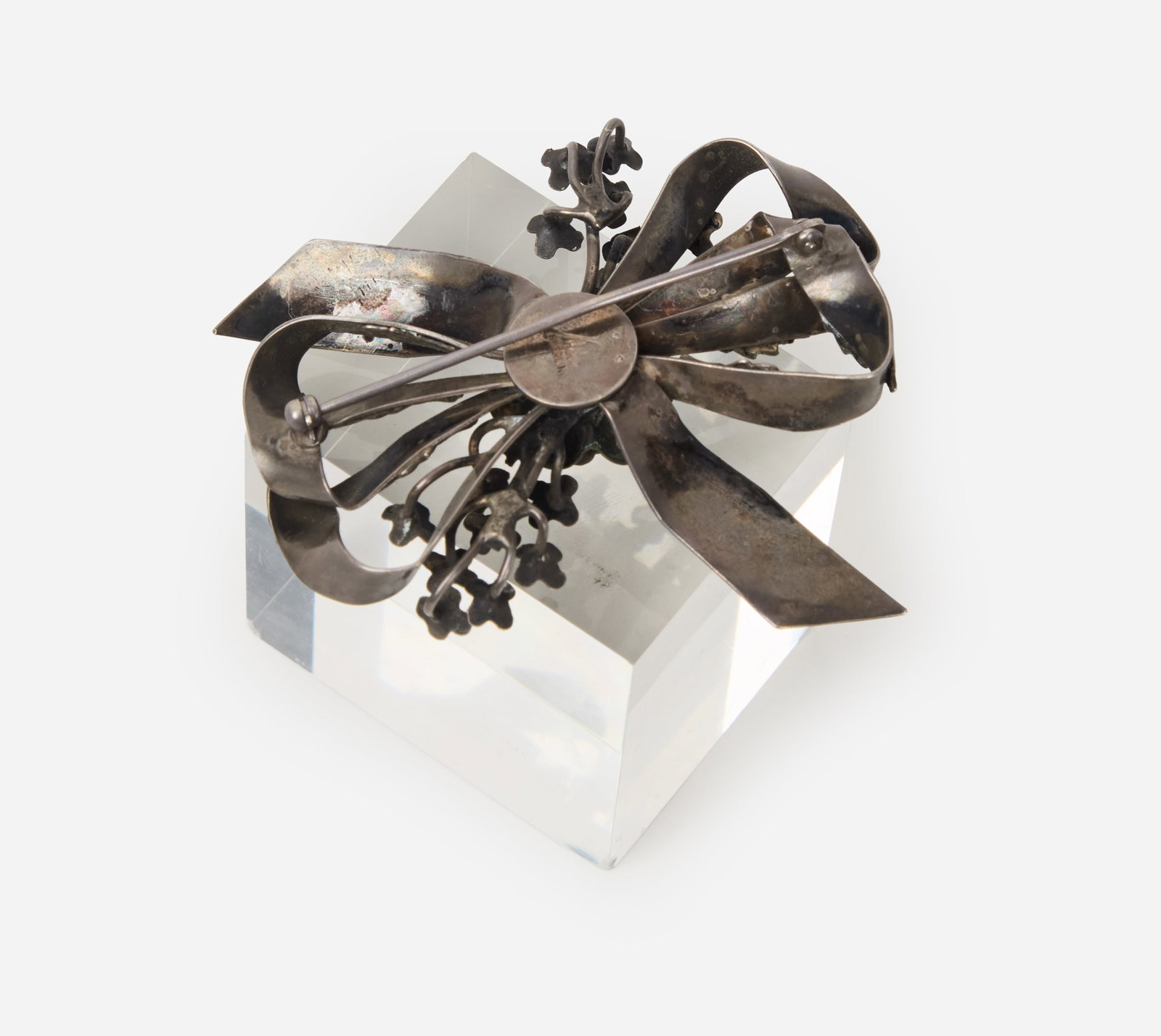 Hobé | Sterling Silver Bow Brooch - 3