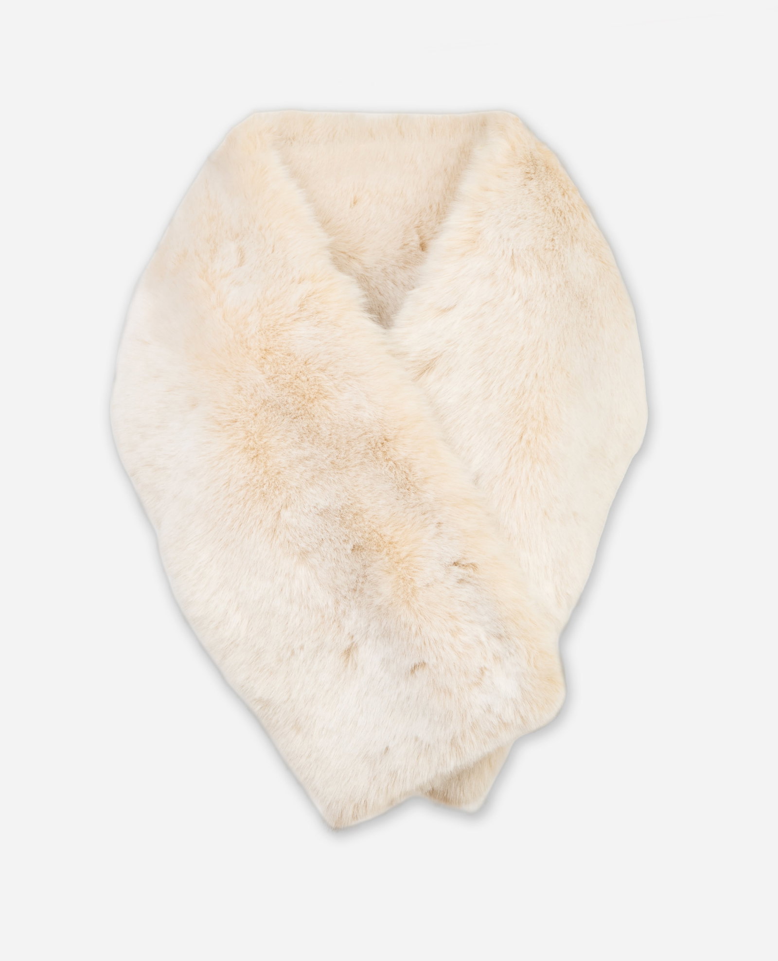 Yohji Yammamoto | White Faux Fur Stole: Yohji Yammamoto Pour Homme white faux fur stole circa late 90s. This is likely from Yammamoto's 1998 Homme runway collection that featured menswear worn by female models. The long rectangular stole