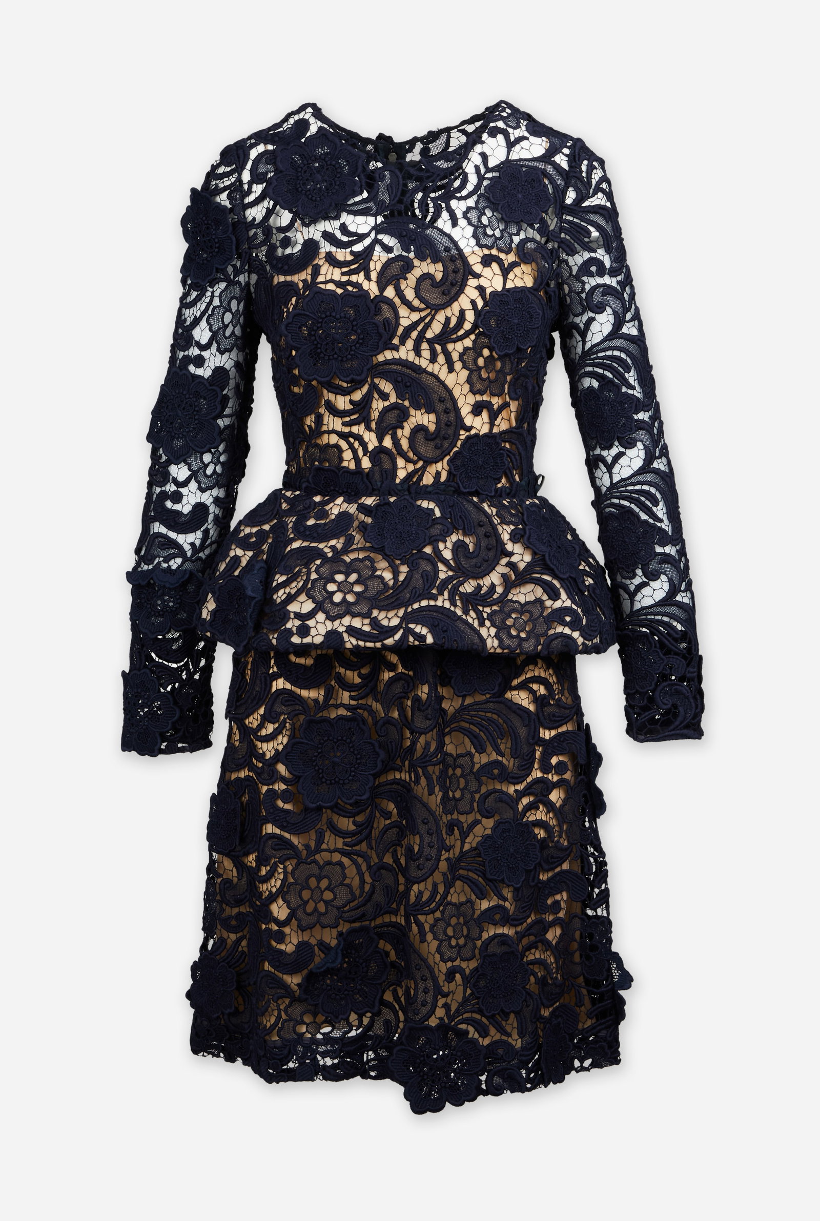 Prada | 2008 Fall Navy Lace Evening Dress (1 of 4)