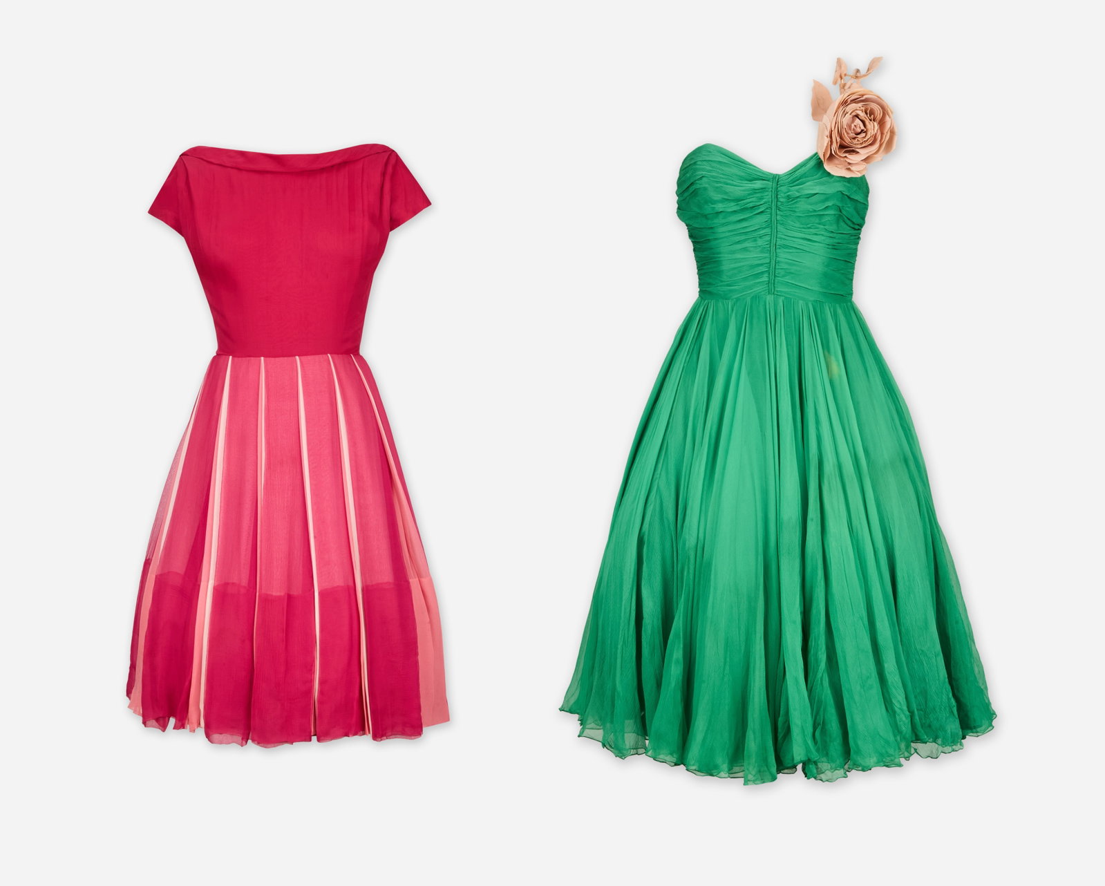 Don Loper | 1950s Two Chiffon Evening Cocktail Dresses (1 of 9)