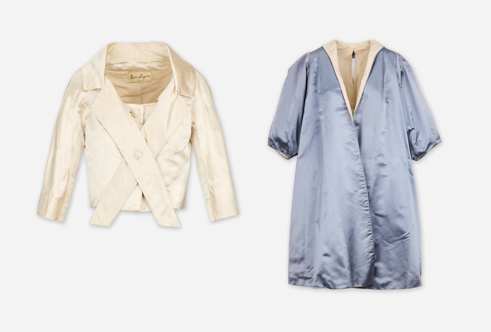 Don Loper | Evening Jackets: A group of two evening jackets from Don Loper circa 1950s, owned by Silvia Fine Kaye, an lyricist, composer, and producer, married to comedian Danny Kaye. Silvia's work was often performed by her