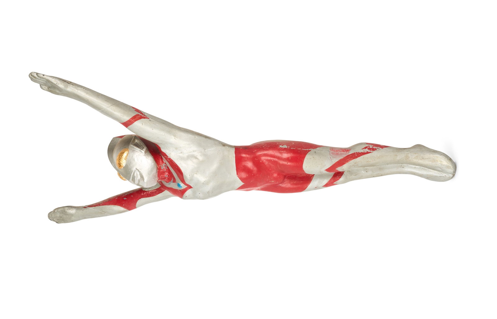 Hanuman and the Seven Ultramen | Ultraman Promotional Flying Miniature: A miniature of Ultraman in the flying position used to promote the Thai superhero/kaiju film Hanuman and the Seven Ultramen (Chaiyo Productions Co., Ltd. and Tsuburaya Productions, 1974). The