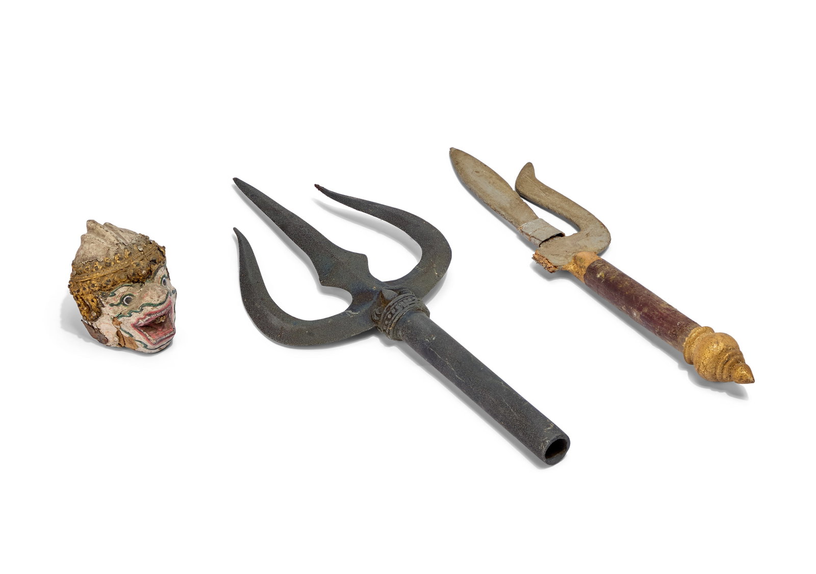 Hanuman | Production Miniatures - Head/Mask and Two Trishulas (1 of 2)