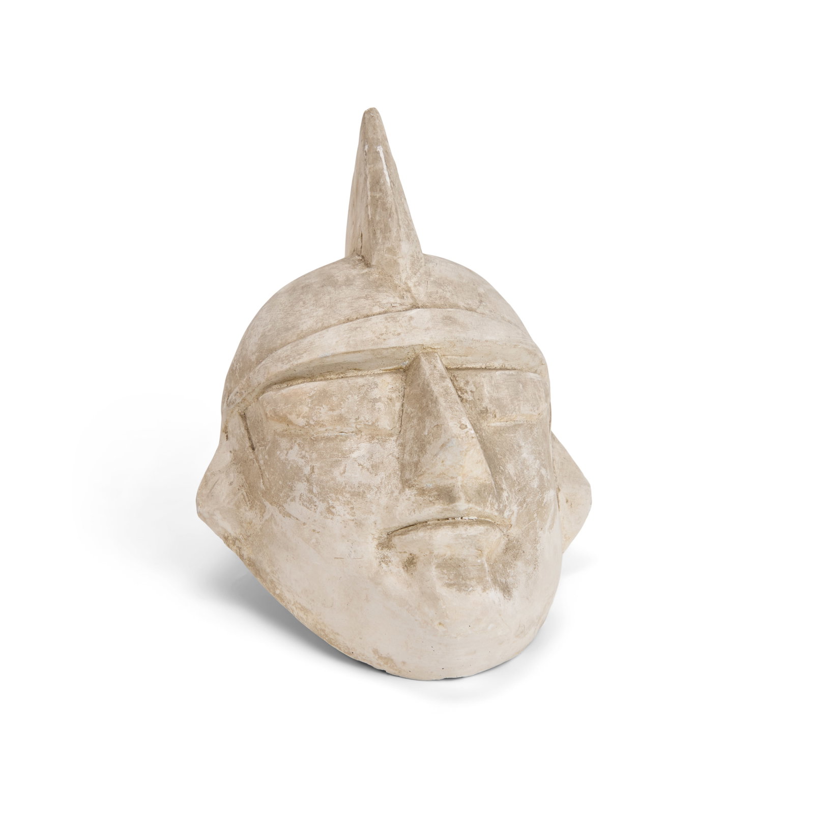 Jumborg Ace | Plaster Mask: A plaster mask of the superhero Jumborg Ace. Origin and usage unknown. Wear present throughout including staining. Potentially created for the production of Jumborg Ace & Giant (Chaiyo Productions