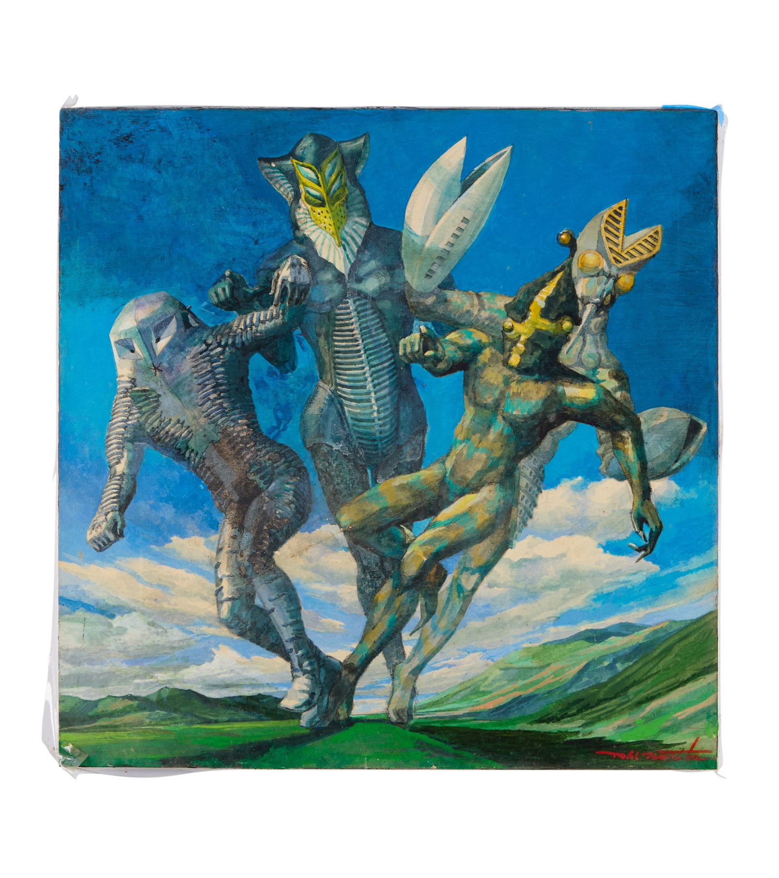 Tohl Narita | Original ?Alien Zarab, Alien Mefilas, Alien Baltan, Kemur Man" Painting (1 of 5)