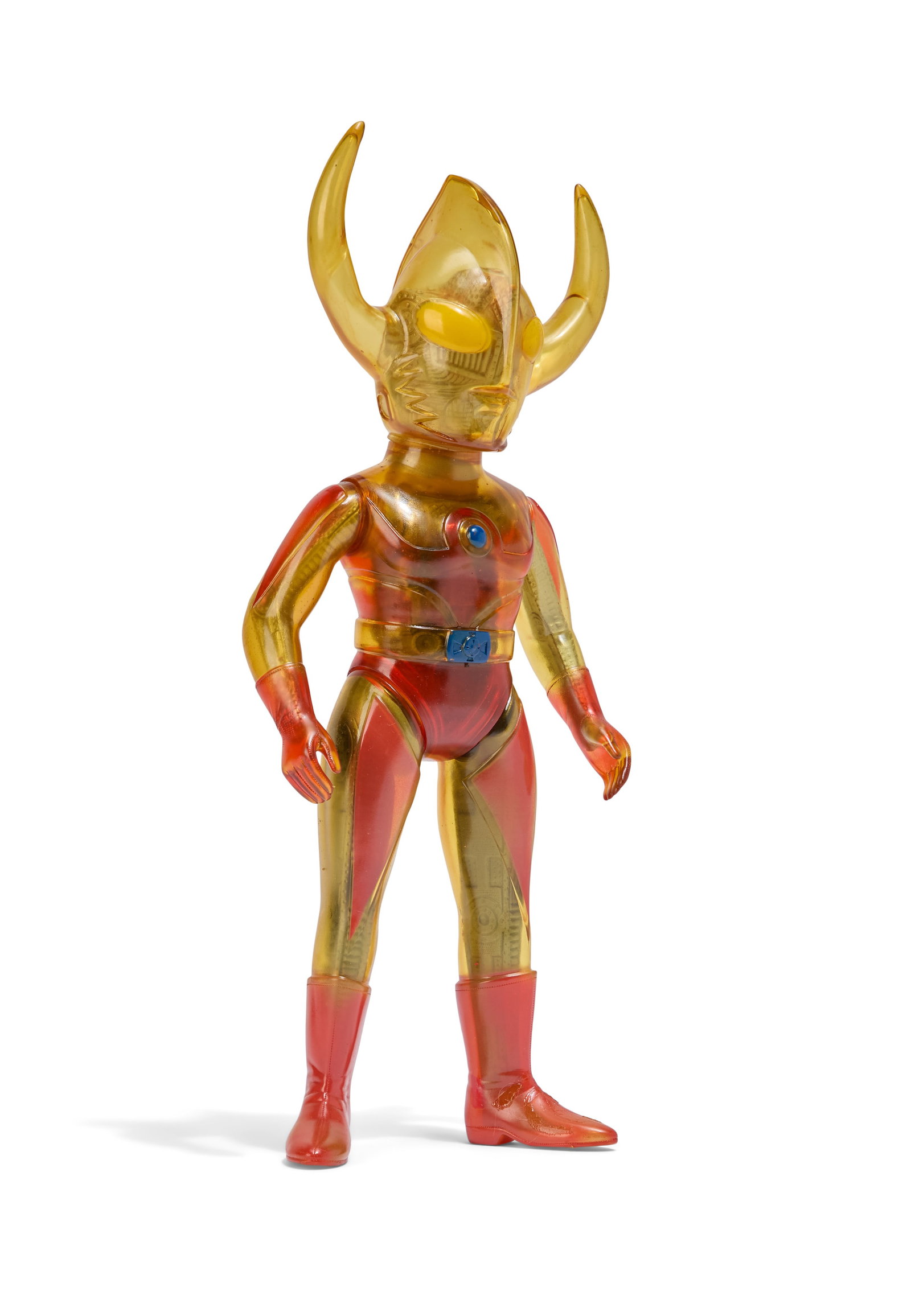 Sofubi | Father of Ultra Large Figure: A vintage large Father of Ultra sofubi figure featuring transparent head, arms, torso, and legs. From the Estate of Sompote Sands