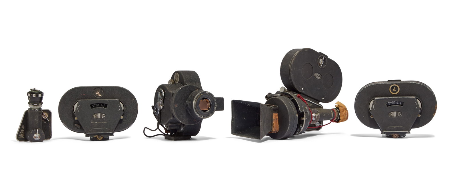 Arriflex | 35mm Camera & Magazines: A vintage ARRI Arriflex IIC BV 35mm Film Camera, serial number 8938, made in Western Germany, with magazine (number 5) attached. Also includes a loose ARRI Arriflex eye piece, made in Western