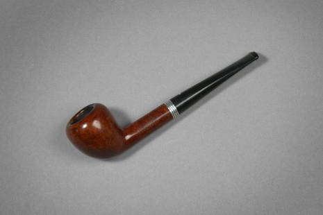 PLAYBOY: Hugh Hefner Owned Pipe: Personal CollectionTobacco pipe, constructed of briar wood and black plastic mouthpiece, engraved on pipe: "Jubilee, Genuine Briar," 5 ½ inches length, mounted to black mouthpiece, tobacco chamber