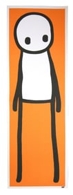 Stik Standing Figure Orange Signed 2015