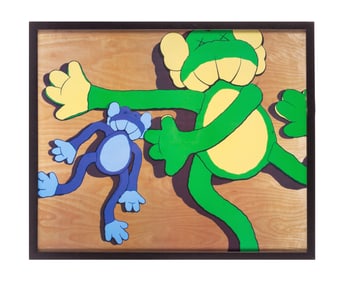 KAWS x A Bathing Ape limited edition poster (framed) 2003