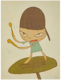 Yoshitomo Nara Marching on a Butterbur Leaf 2020