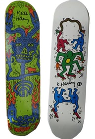 Keith Haring Untitled (skateboard set of 2) ca. 2013