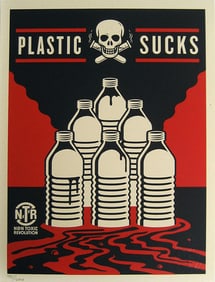 Shepard Fairey Non Toxic Revolution - Plastic Sucks 2011