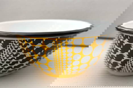 Yayoi Kusama LIFE IS THE HEART OF A RAINBOW Bowl 2017: Yayoi Kusama LIFE IS THE HEART OF A RAINBOW Bowl 2017 Dimensions: 5.5 H x 2.5 W in. Painted metal