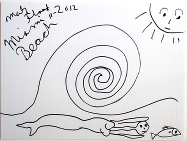 Mark Flood Original drawing - MIAMI BEACH LIKE 2012