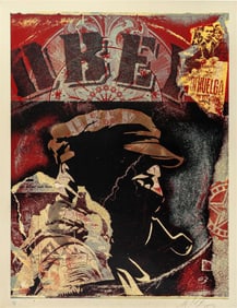 Shepard Fairey Marcos Collage print 2003