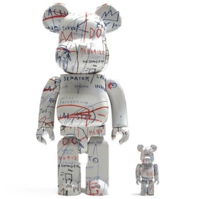 Jean-Michel Basquiat 400% and 100% Bearbrick ca. 2018