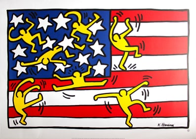 Keith Haring Untitled (Flag) 1992