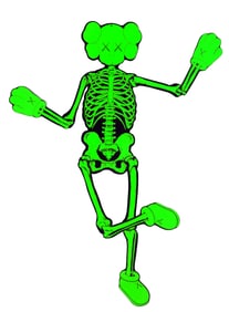 KAWS Green Companion Skeleton 2007