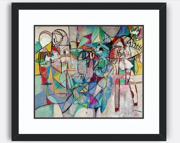 George Condo Eyes and Smiles poster 2018