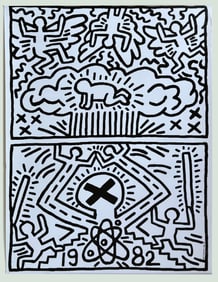 Keith Haring Poster for Nuclear Disarmament 1985