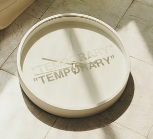 Virgil Abloh “TEMPORARY?? wall clock 2019