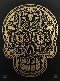 Shepard Fairey Power and Glory Black and Gold (Large edition of 50) 2014