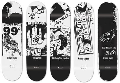 Andy Warhol Ads Series skateboards set of 5 2012